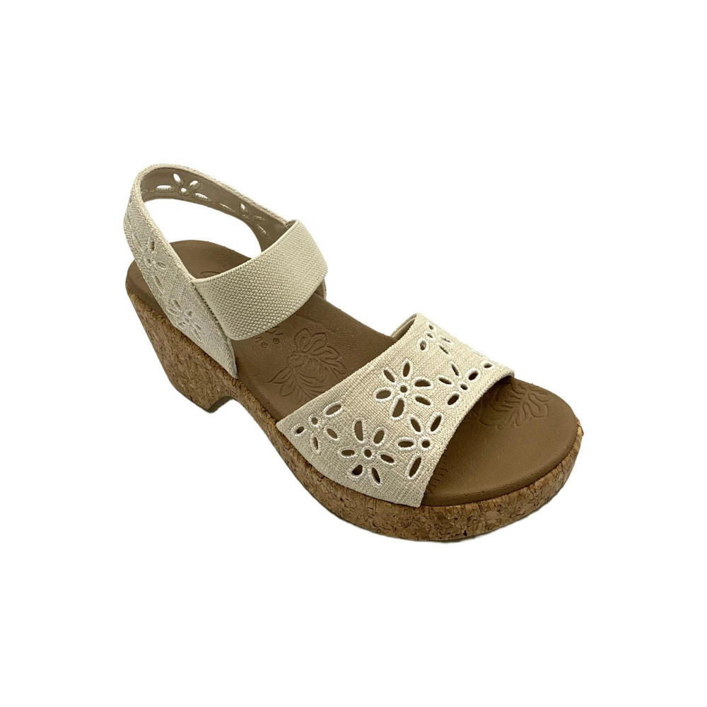 Skechers Women's Beach Bliss Cali Brystol Wedge Sandals Natural - Medium